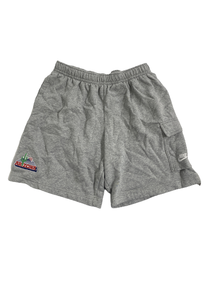 Adama Bal Arizona Basketball Player-Exclusive Sweat Shorts With Desert Alternate Logo (Size L)