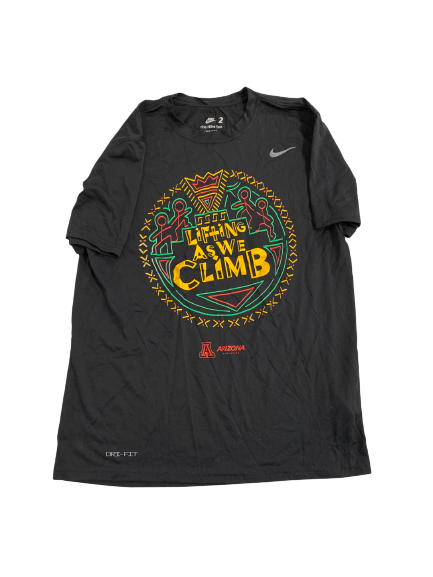 Adama Bal Arizona Basketball Player-Exclusive "LIFTING AS WE CLIMB" Pre-Game Warm-Up Shirt (Size L)