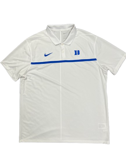 Kyle Filipowski Duke Basketball Team Issued Travel Polo Shirt (Size XL)