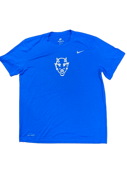 Kyle Filipowski Duke Basketball Player Exclusive Blue Devil Workout Shirt (Size XL)