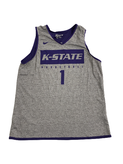 Kaosi Ezeagu Kansas State Player-Exclusive Reversible Practice Jersey (Size L)