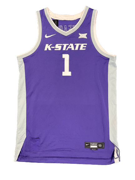 Kaosi Ezeagu Kansas State Basketball 2020-2021 Game Issued Jersey (Size 50)