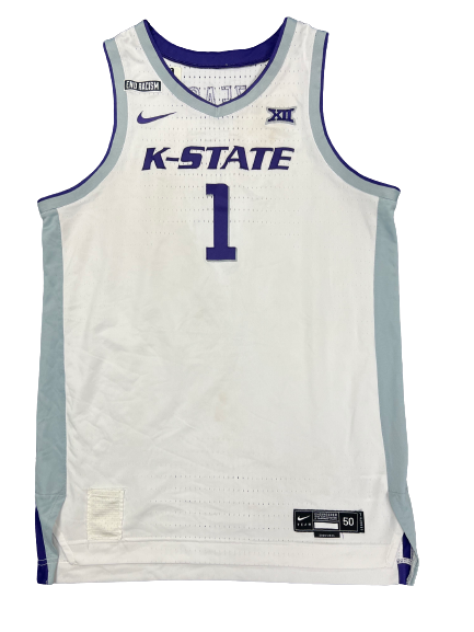 Kaosi Ezeagu Kansas State Basketball 2020-2021 Game Issued Jersey with "END RACISM" Patch (Size 50)