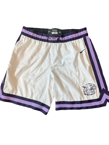 Kaosi Ezeagu Kansas State Basketball 2019-2020 Game Issued "EMAW" Shorts (Size 40)