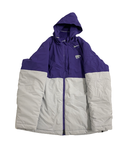Kaosi Ezeagu Kansas State Player-Exclusive Winter Puffer Jacket (Size XL)