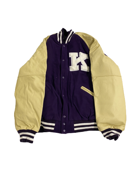 Kaosi Ezeagu Kansas State Basketball Player-Exclusive Varsity Letterman Jacket (Size 3XL)