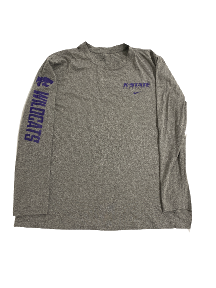 Kaosi Ezeagu Kansas State Team-Issued Long Sleeve Shirt (Size XXL)