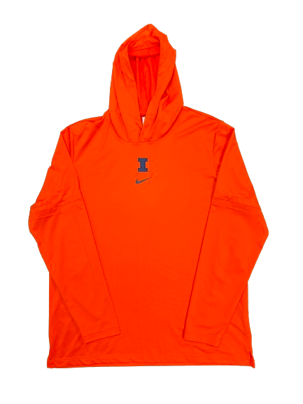 Quincy Guerrier Illinois Basketball Team Issued Performance Hoodie (Size XLT)