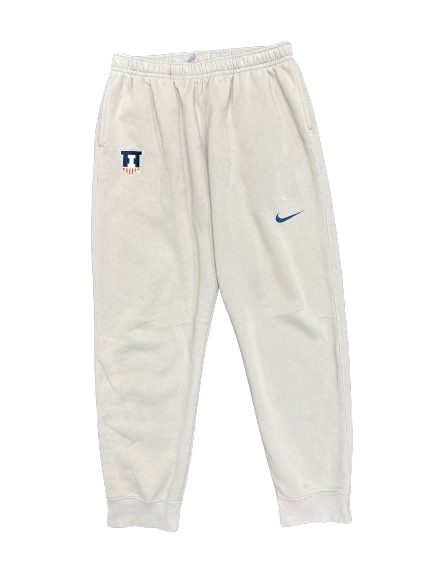 Quincy Guerrier Illinois Basketball Team Issued Sweatpants (Size XLT)