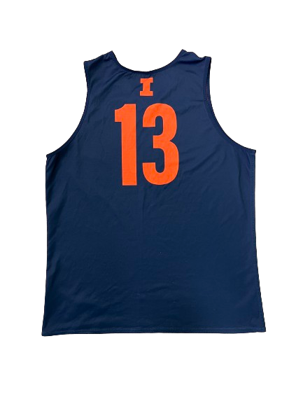 Quincy Guerrier Illinois Basketball Player Exclusive Reversible Practice Jersey (Size XL)