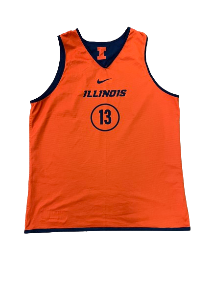 Quincy Guerrier Illinois Basketball Player Exclusive Reversible Practice Jersey (Size XL)