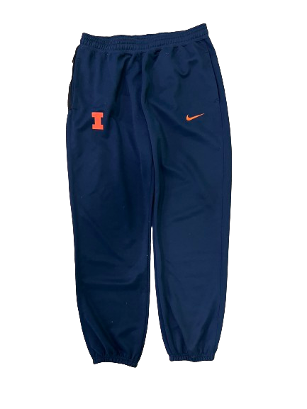 Quincy Guerrier Illinois Basketball Team Issued Travel Sweatpants (Size XLT)