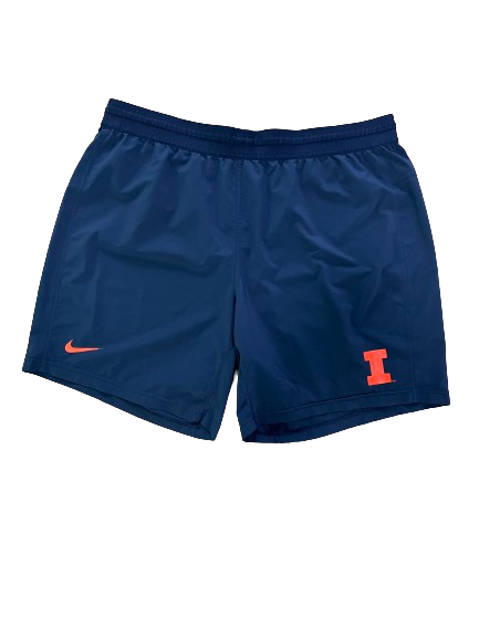 Quincy Guerrier Illinois Basketball Team Issued Workout Shorts (Size XL)