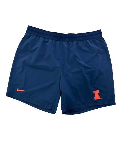 Quincy Guerrier Illinois Basketball Team Issued Workout Shorts (Size L)