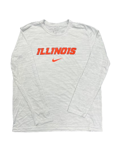 Quincy Guerrier Illinois Basketball Team Issued Long Sleeve Shirt (Size XL)