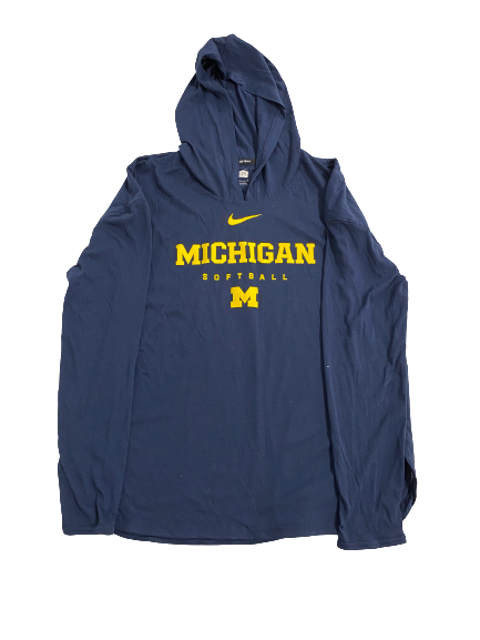 Audrey LeClair Michigan Softball Player-Exclusive Performance Hoodie (Size L)