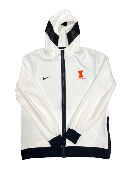 Quincy Guerrier Illinois Basketball Player Exclusive Pre-Game Warm-up Sweatsuit - Jacket & Sweatpants (Size XLT)