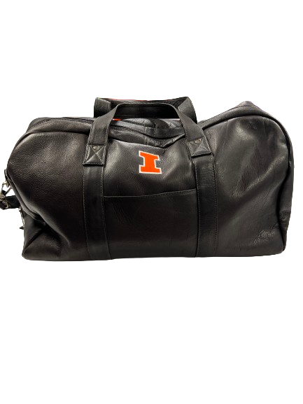 Quincy Guerrier Illinois Basketball Player Exclusive LEATHER Travel Bag with Premium Inside