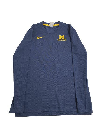 Audrey LeClair Michigan Softball Team-Issued Waffle Style Crewneck Pullover (Size S)