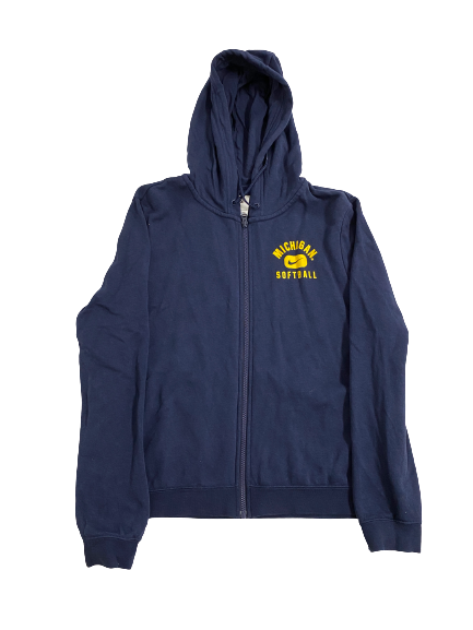 Audrey LeClair Michigan Softball Team-Issued Zip-Up Jacket (Size Women&