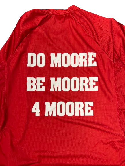 Tyler Wahl Wisconsin Basketball Player Exclusive "DO MOORE" Pre-Game Warm-Up Shooting Shirt (Size XL)