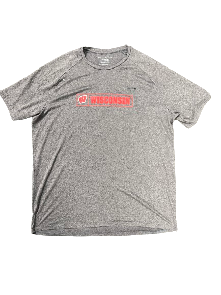 Tyler Wahl Wisconsin Basketball Player Exclusive "EARNED NEVER GIVEN HARD HAT" Workout Shirt (Size XL)
