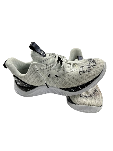 Tyler Wahl Wisconsin Basketball SIGNED & INSCRIBED 2024 NCAA Tournament Game Worn Shoes (Size 14)