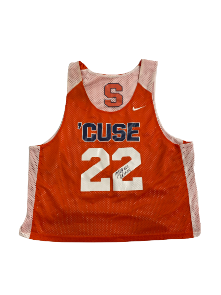 Megan Carney Syracuse Lacrosse Player-Exclusive SIGNED Practice Worn Reversible Practice Jersey