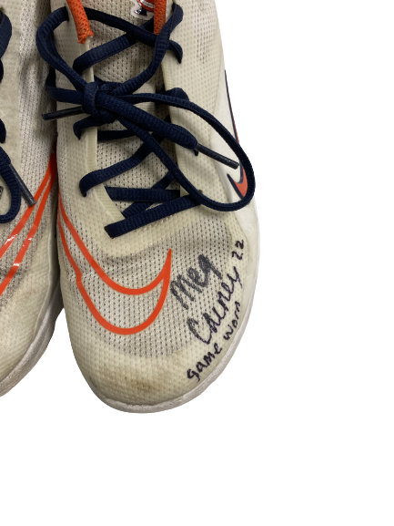 Megan Carney Syracuse Lacrosse Player Exclusive SIGNED AND INSCRIBED Game Worn Turf Shoes (Size 7)
