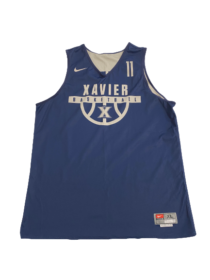 Keonte Kennedy Xavier Basketball Player-Exclusive Reversible Practice Jersey (Size XL)