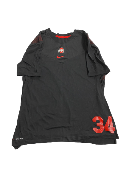 Mitch Rossi Ohio State Football Player-Exclusive Pre-Game Warm-Up T-Shirt With 