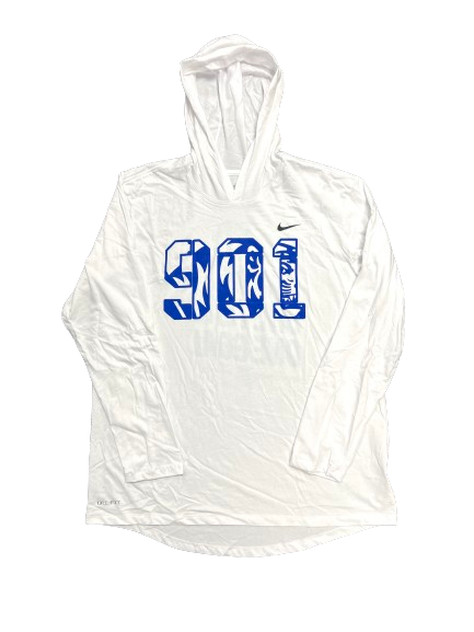 Jayhlon Young Memphis Basketball Player Exclusive "901" Performance Hoodie with PENNY HARDAWAY Logo (Size XL)