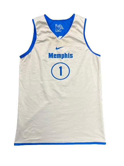 Jayhlon Young Memphis Basketball Player Exclusive Reversible Practice Jersey (Size M)