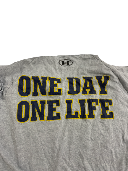 Caleb Johnson Notre Dame Football Player-Exclusive "ONE DAY ONE LIFE" T-Shirt (Size XXL)