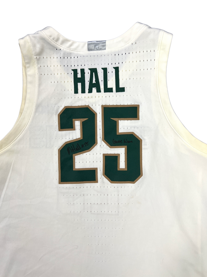 Malik Hall Michigan State Basketball SIGNED + INSCRIBED 2019-2020 GAME WORN Jersey (Size 50)