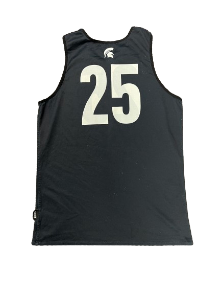 Malik Hall Michigan State Basketball Player Exclusive Reversible *RARE BLACK* Practice Jersey (Size L)