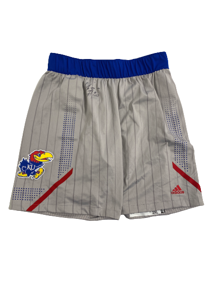 Udoka Azubuike Kansas Basketball Signed Game Worn Shorts (Size 2XL)