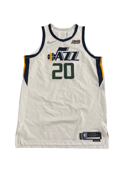 Udoka Azubuike Utah Jazz Basketball Signed Game Worn Jersey (Size 54)