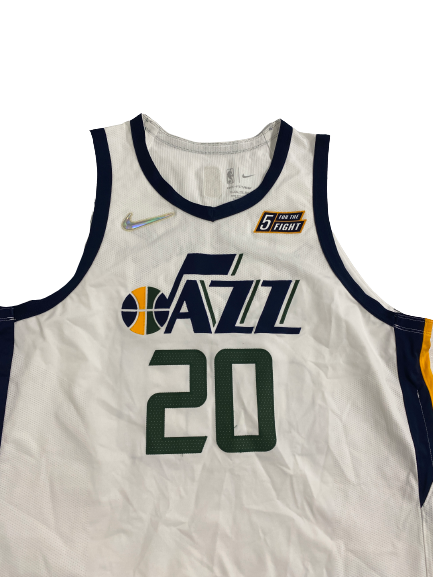 Udoka Azubuike Utah Jazz Basketball Signed Game Worn Jersey (Size 54)