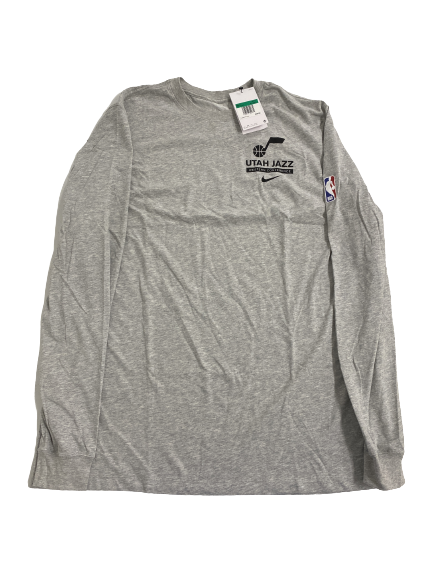 Udoka Azubuike Utah Jazz Basketball Team-Issued Long Sleeve Shirt (Size XLT)