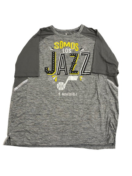 Udoka Azubuike Utah Jazz Basketball Player-Exclusive "SOMOS LOS JAZZ" Pre-Game Warm-Up Shooting Shirt (Size XXL)