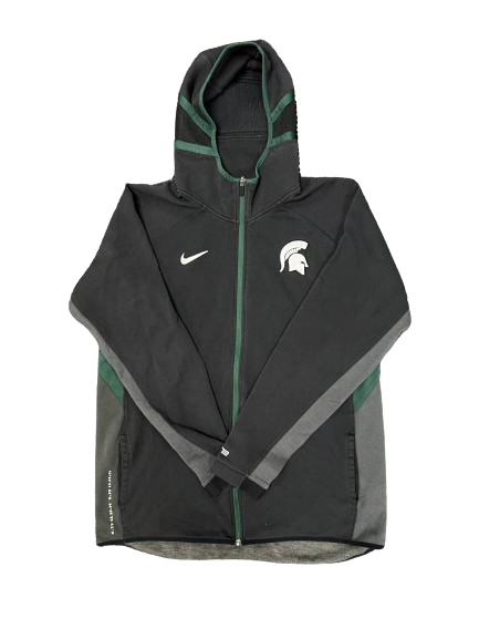 Malik Hall Michigan State Basketball Team Issued Full Zip Jacket (Size XLT)