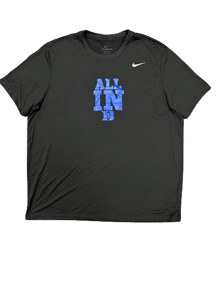 Ryan Young Duke Basketball Player Exclusive "ALL IN" Workout Shirt (Size XXL)