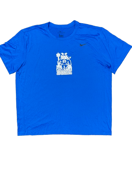 Ryan Young Duke Basketball Player Exclusive Blue Devil Workout Shirt (Size XXL)