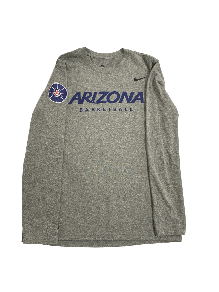 Jordan Mains Arizona Basketball Team-Issued Long Sleeve Shirt (Size L)