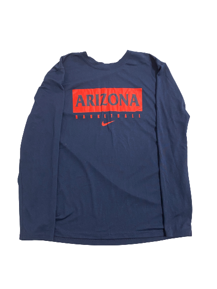 Jordan Mains Arizona Basketball Team-Issued Long Sleeve Shirt (Size XL)