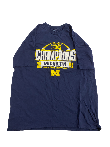 Nikhai Hill-Green Michigan Football 2022 Big 10 Champions T-Shirt (Size XL)