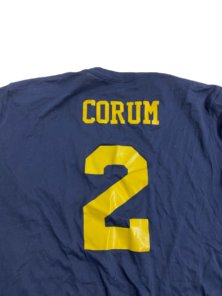 Blake Corum Michigan Football Player-Exclusive Practice With NAME & NUMBER On Back (RECEIVED FROM NIKHAI-HILL GREEN)(Size L)
