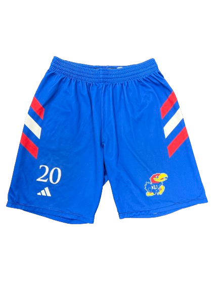 Michael Jankovich Kansas Basketball Player Exclusive Practice Shorts with 