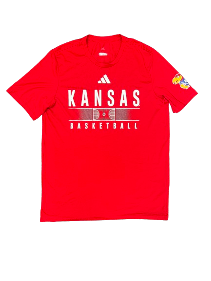 Michael Jankovich Kansas Basketball Player Exclusive Pre-Game Warm-Up Shooting Shirt with 